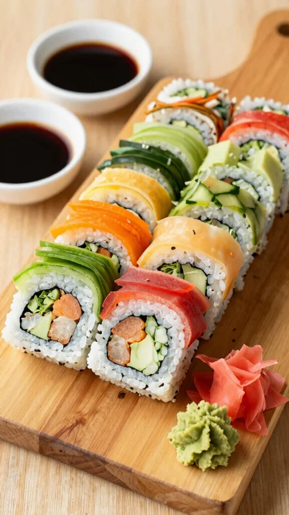 20 Easy and Healthy Lunch Ideas for Busy Days - 16. Vegan Sushi Rolls 1