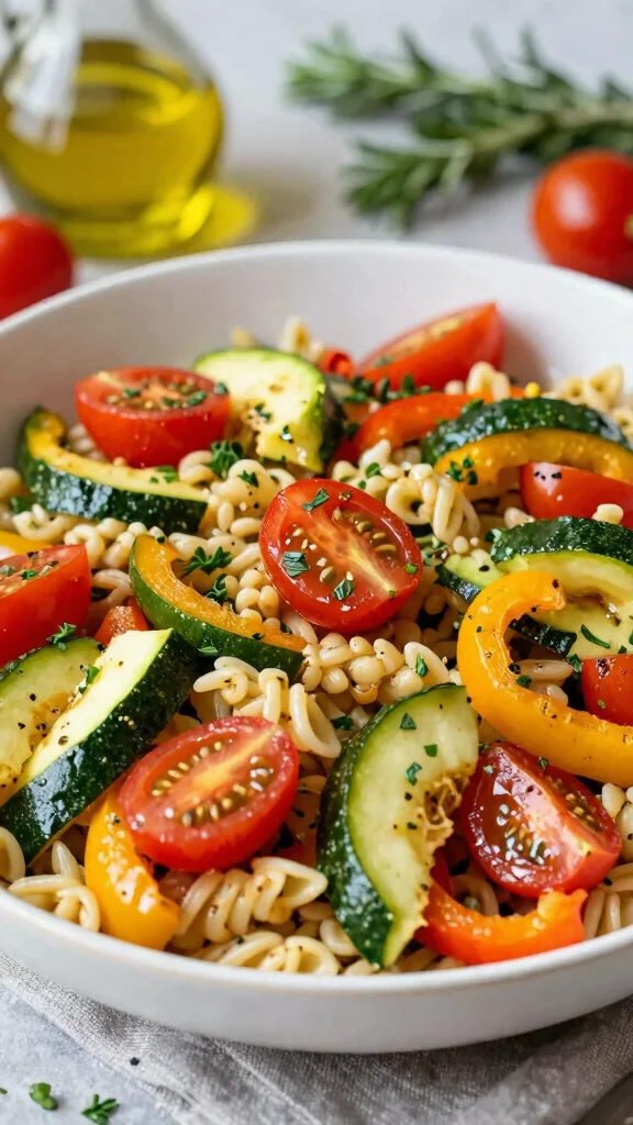 20 Healthy Dinner Recipes for Easy & Nutritious Meals - 16. Roasted Vegetable Pasta Salad 1