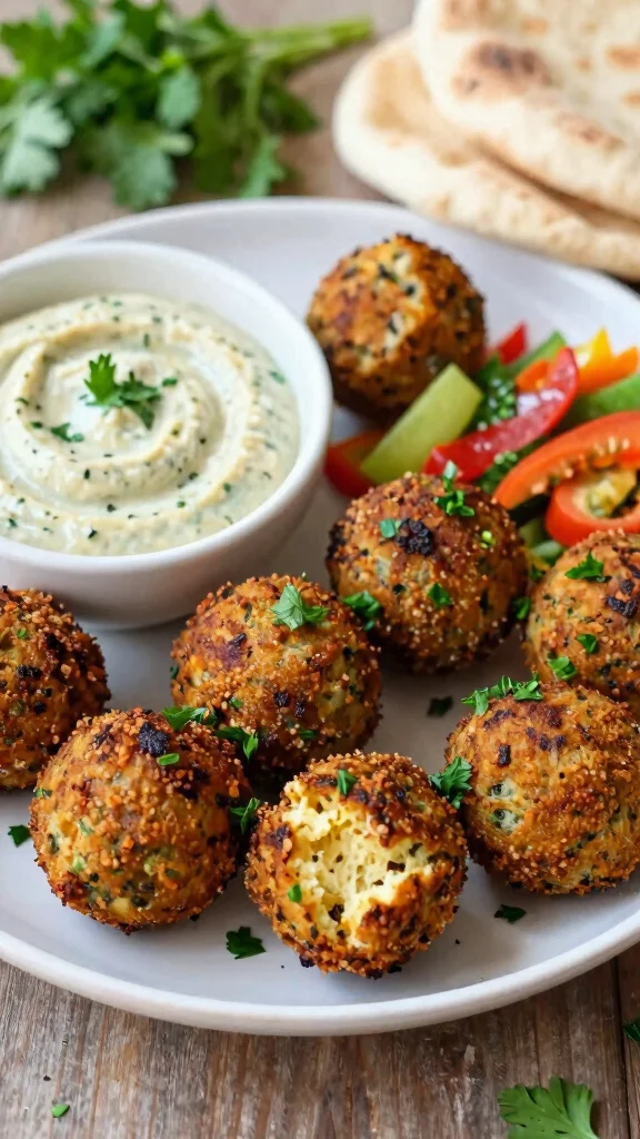 20 Healthy Dinner Recipes for Easy & Nutritious Meals - 18. Baked Falafel with Tahini Sauce 1