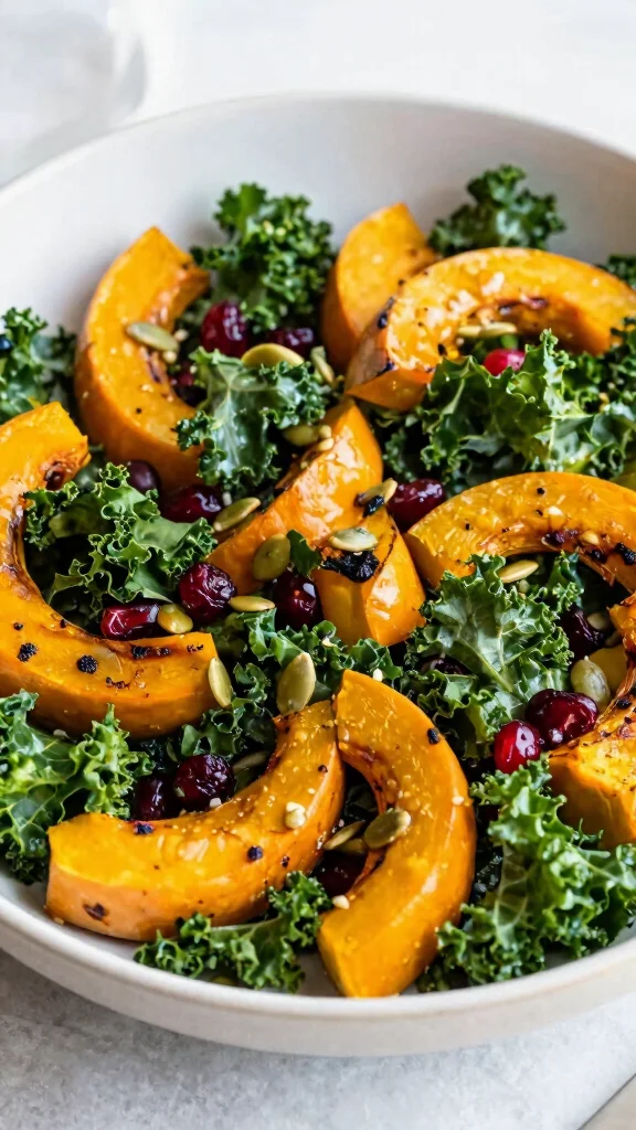 20 Healthy Dinner Recipes for Easy & Nutritious Meals - 19. Butternut Squash and Kale Salad 1