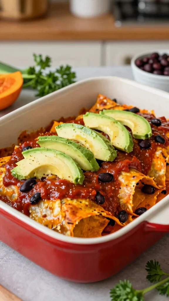 20 Healthy Dinner Recipes for Easy & Nutritious Meals - 6. Sweet Potato and Black Bean Enchiladas 1