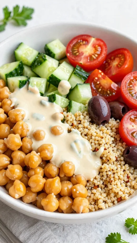 20 Healthy Dinner Recipes for Easy & Nutritious Meals - 8. Mediterranean Chickpea Bowl 1