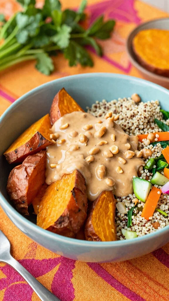 20 Healthy Family Dinner Recipes for All Ages - 12. Thai Peanut Sweet Potato Bowls 1
