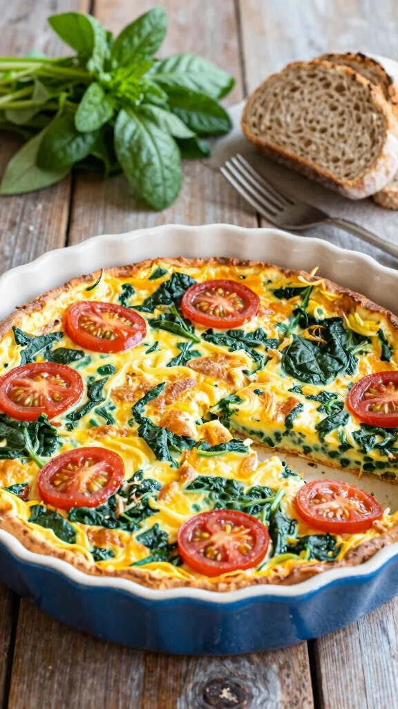 20 Healthy Family Dinner Recipes for All Ages - 13. Spinach and Tomato Frittata 1