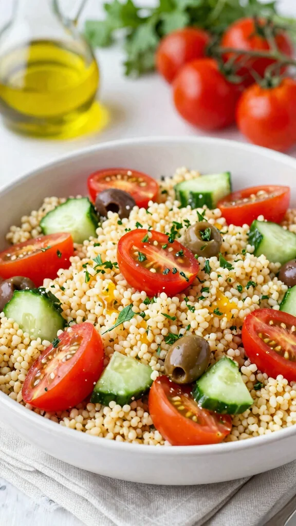 20 Healthy Family Dinner Recipes for All Ages - 19. Mediterranean Couscous Salad 1