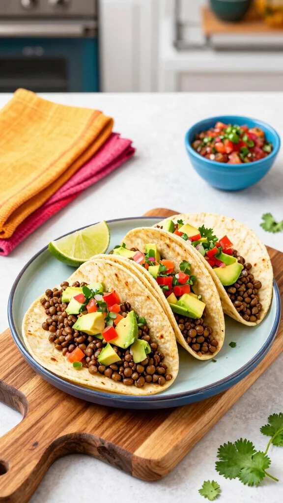 20 Healthy Family Dinner Recipes for All Ages - 3. Lentil Tacos with Avocado Salsa 1