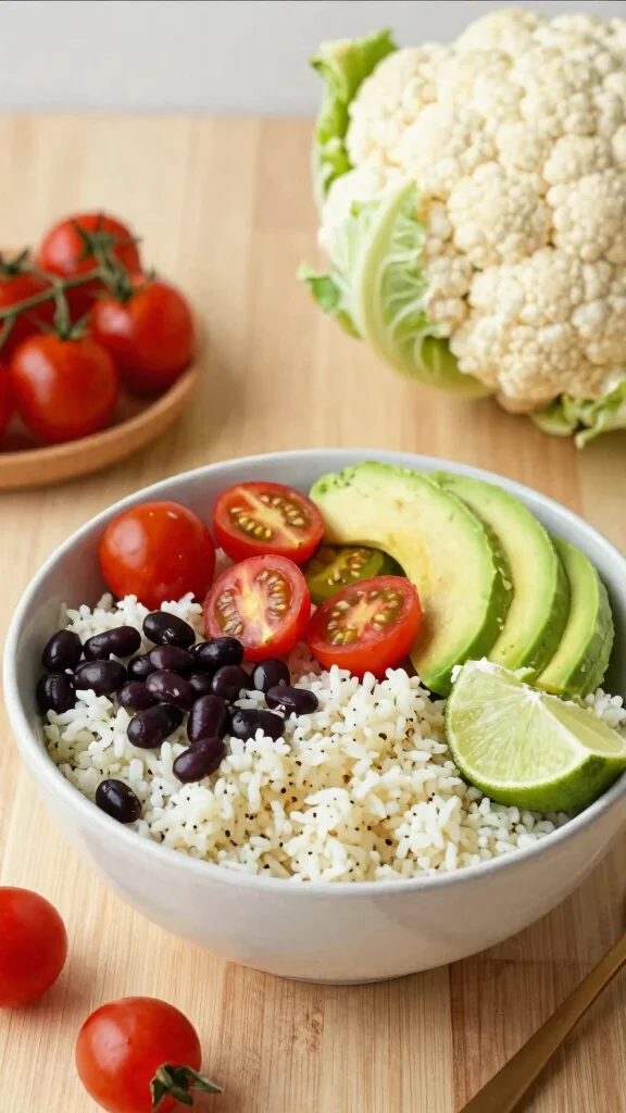 20 Healthy Family Dinner Recipes for All Ages - 7. Cauliflower Rice and Black Bean Bowl 1