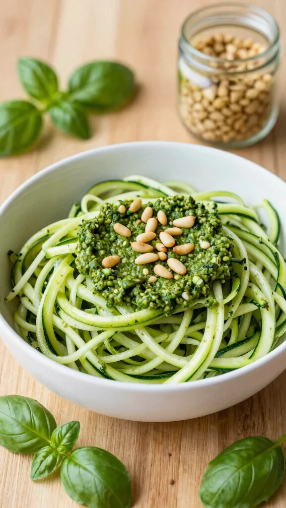 20 Healthy Family Dinner Recipes for All Ages - 8. Zucchini Noodles with Pesto 1