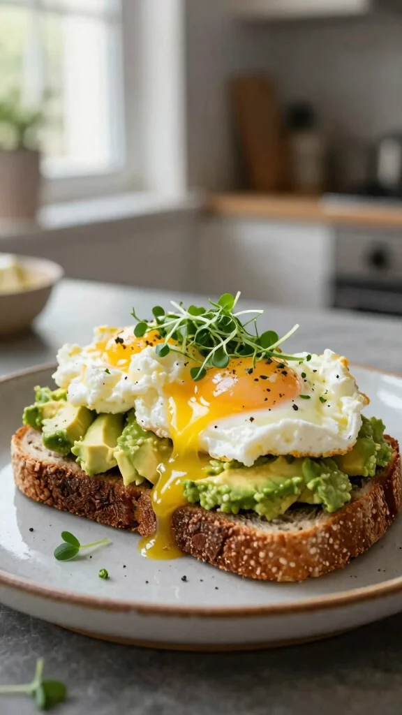 20 Healthy Lunch Ideas Easy & Quick to Make - 13. Egg and Avocado Breakfast Sandwich 1