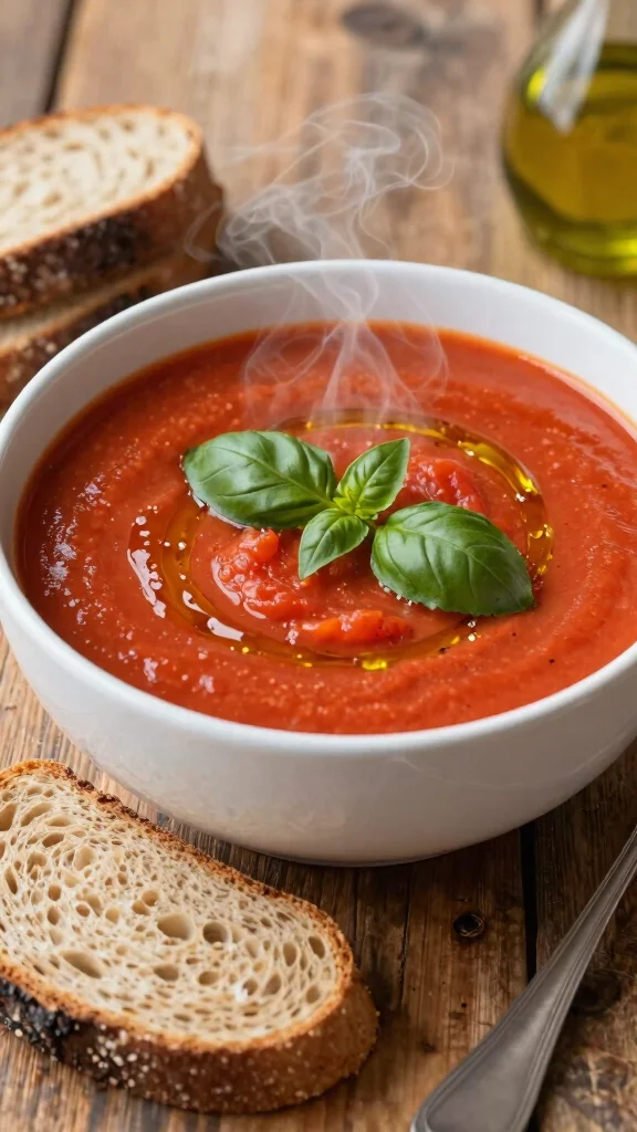 20 Healthy Lunch Ideas Easy & Quick to Make - 15. Tomato Basil Soup 1