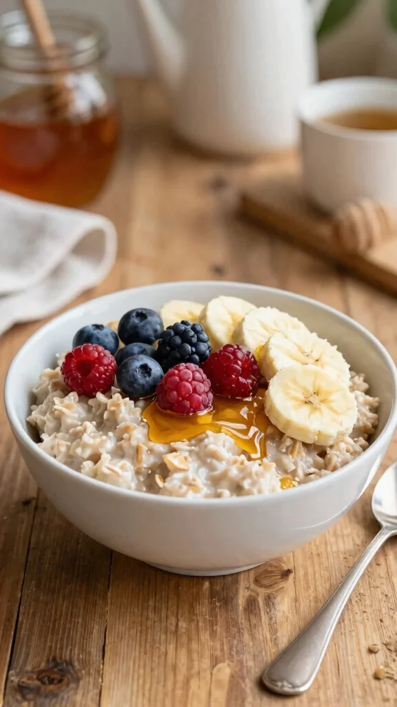 20 Healthy Lunch Ideas Easy & Quick to Make - 19. Oatmeal with Fresh Fruit 1