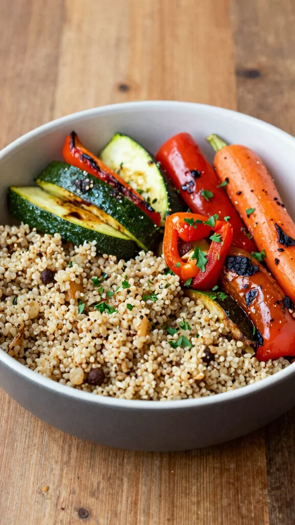 20 Healthy Lunch Ideas Easy & Quick to Make - 9. Roasted Veggie and Quinoa Bowl 1