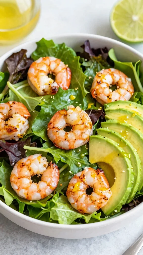 20 Healthy Lunch Ideas for Work: Easy & Meal Prep Friendly - 14. Shrimp and Avocado Salad 1