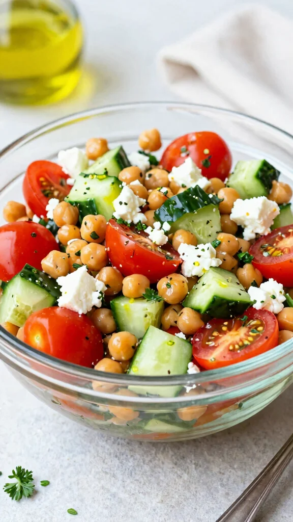 20 Healthy Lunch Ideas for Work: Easy & Meal Prep Friendly - 3. Mediterranean Chickpea Salad 1