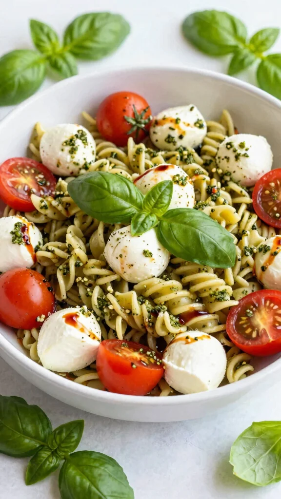 20 Healthy Lunch Ideas for Work: Easy & Meal Prep Friendly - 9. Caprese Pasta Salad 1